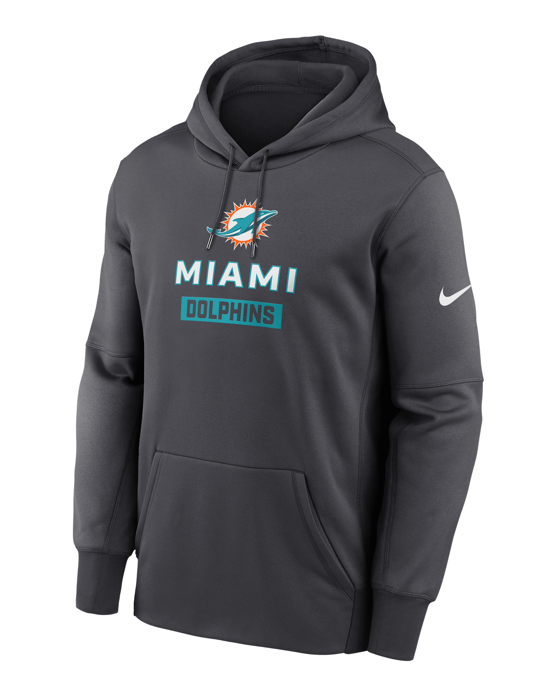 Miami Dolphins Toss Sweep Men's Nike Therma NFL Pullover Hoodie